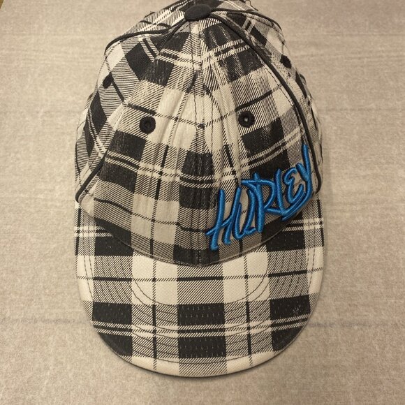Hurley Men's 210 Fitted Cap Skateboarder Hat Plaid FlexFit Size 6 7/8- 7 1/4 - Picture 8 of 16